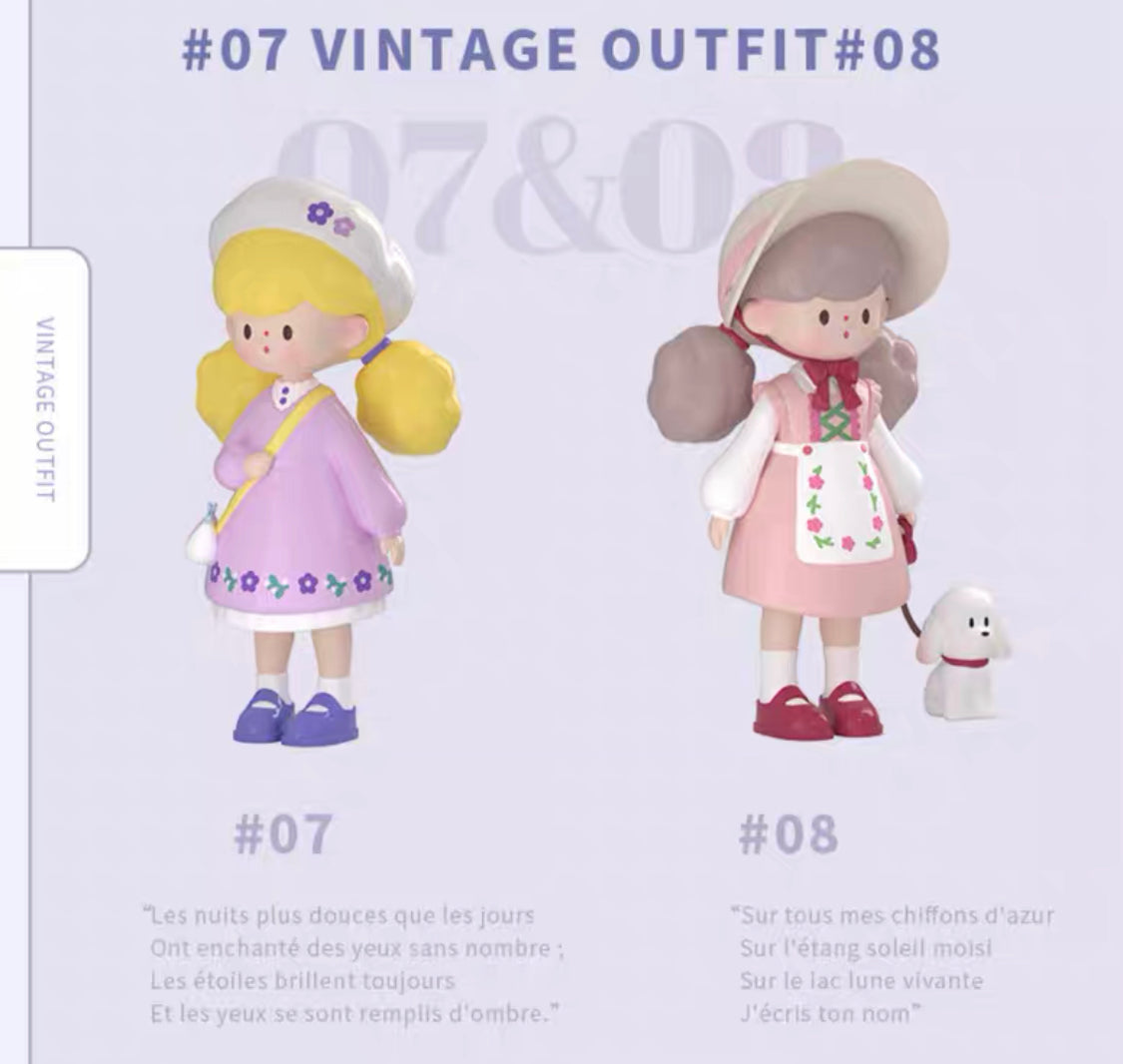 Molinta blind box toys 「vintage style girl」series 9
