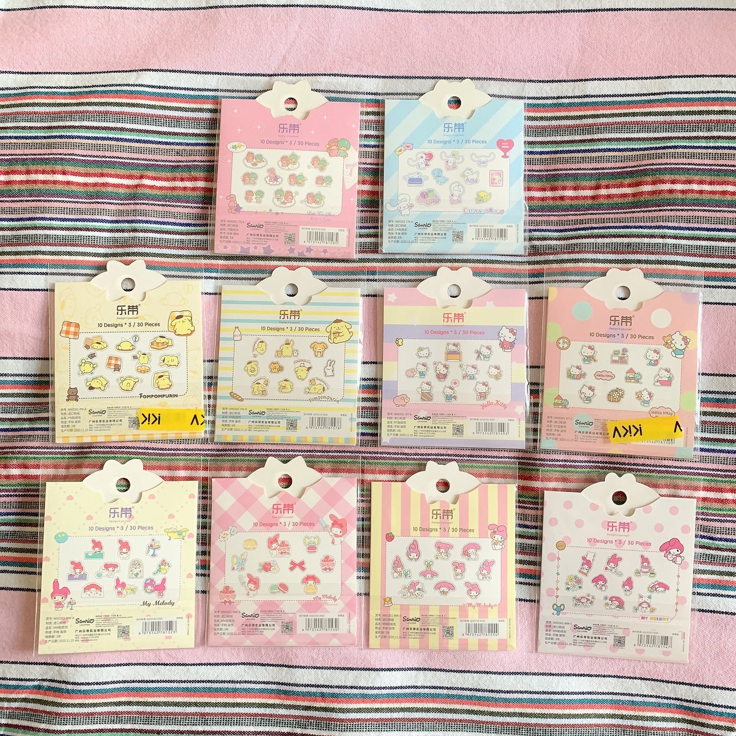 Sanrio kawaii sticker pack set