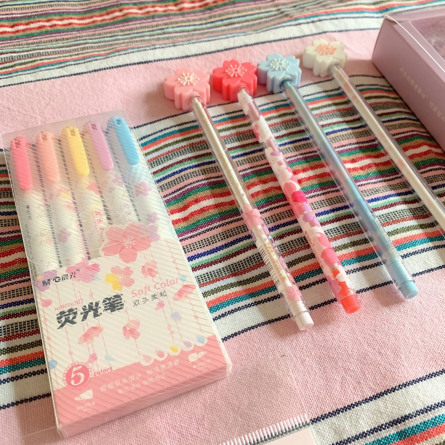 Sakura theme stationery set