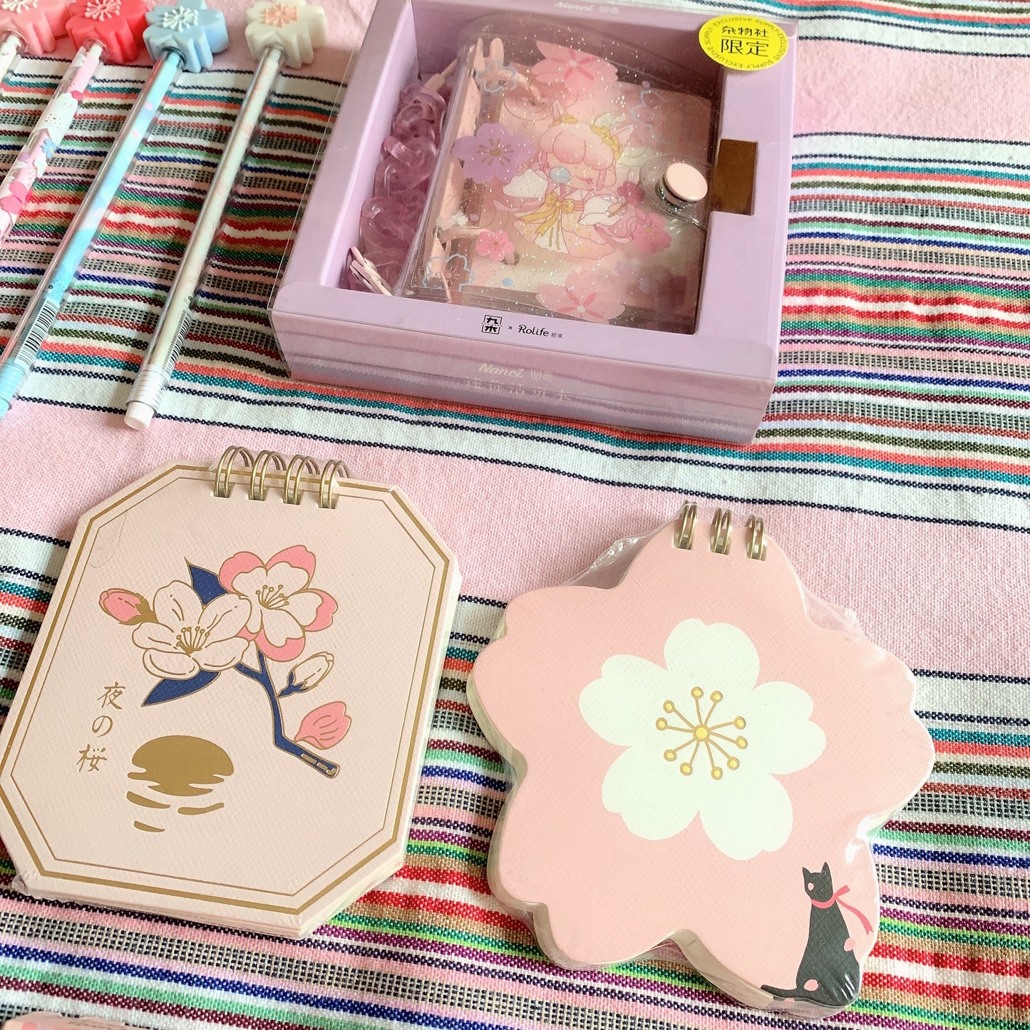 Sakura theme stationery set