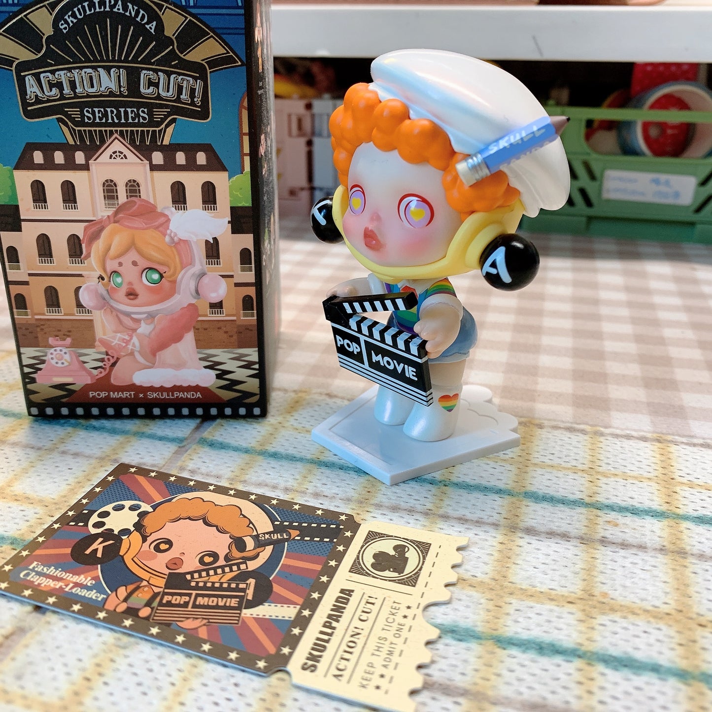 【PRELOVED and SALE 】POPMART Skullpanda blind box toy Action cut series Fashionable Clapper-loader
