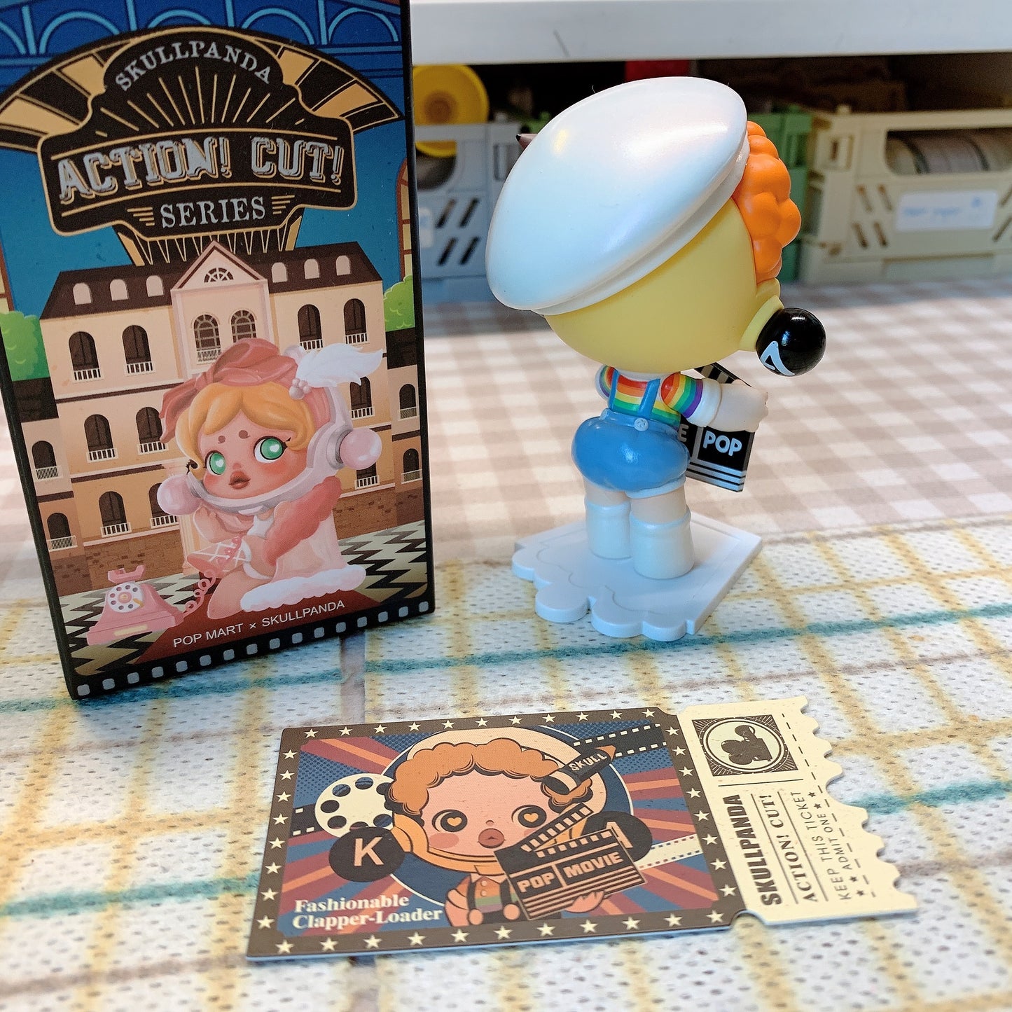 【PRELOVED and SALE 】POPMART Skullpanda blind box toy Action cut series Fashionable Clapper-loader
