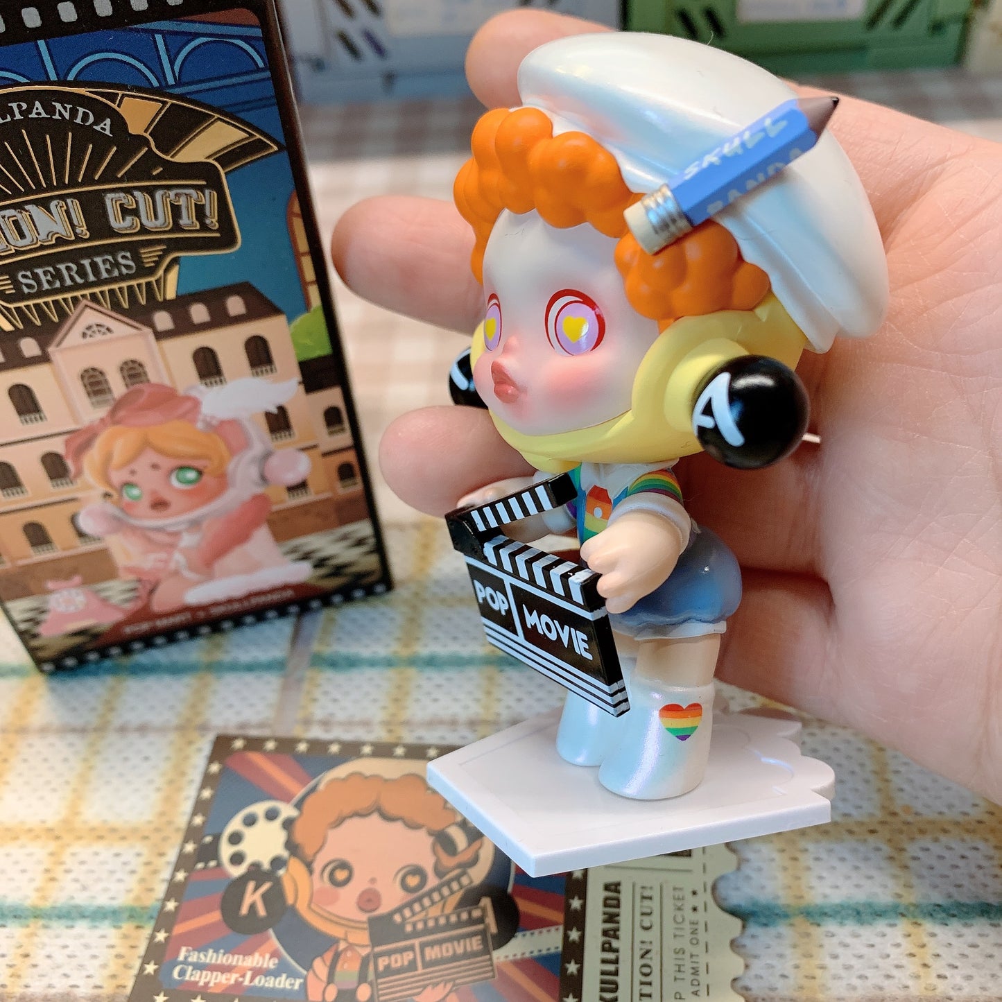 【PRELOVED and SALE 】POPMART Skullpanda blind box toy Action cut series Fashionable Clapper-loader