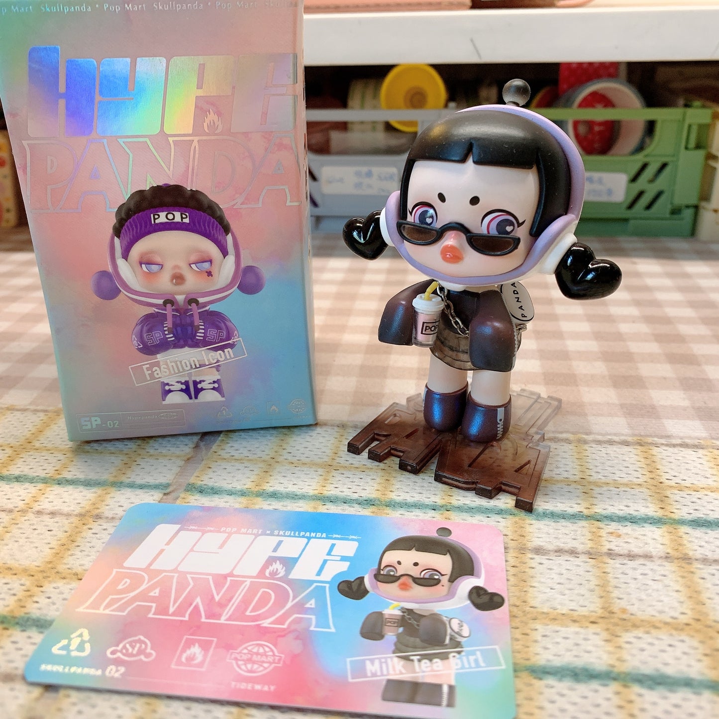 【PRELOVED and SALE 】POPMART Skullpanda blind box toy Hype panda series Milk Tea Girl