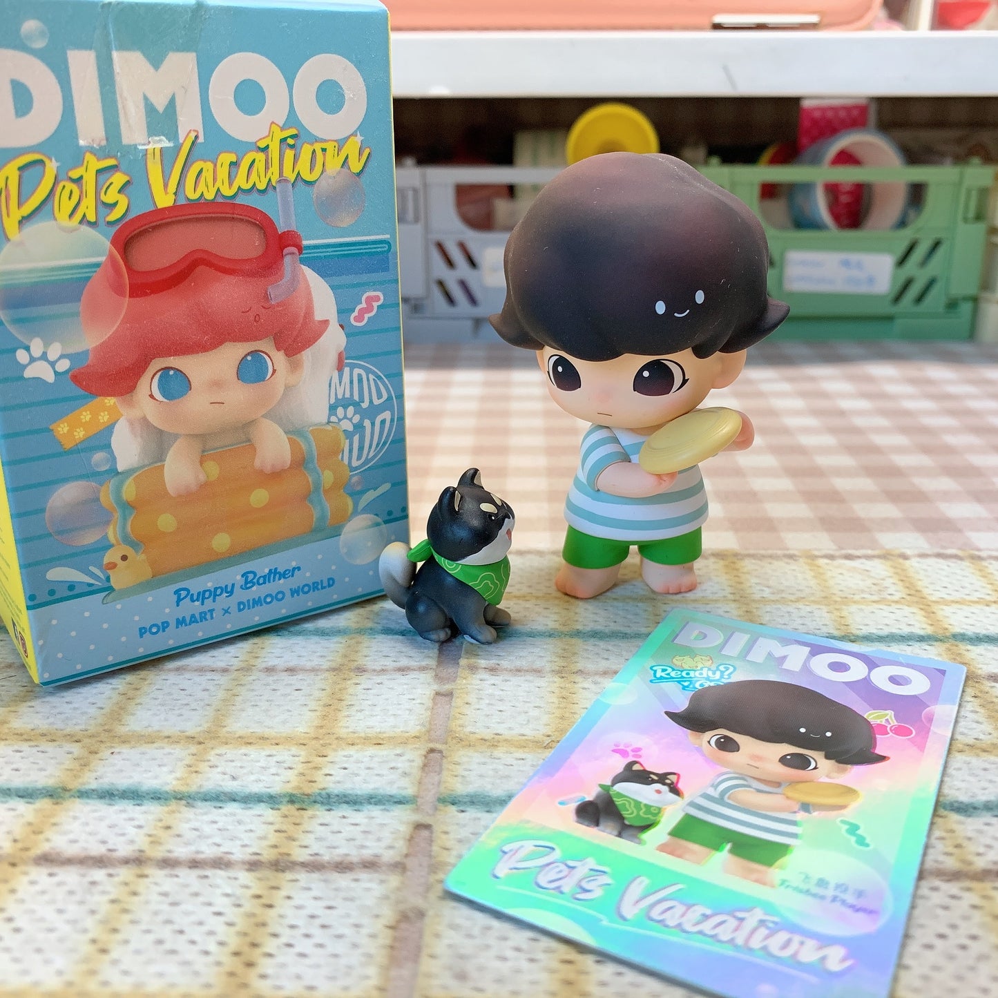 【PRELOVED and SALE 】POPMART Dimoo blind box toy Pets Vacation Frisbee Player