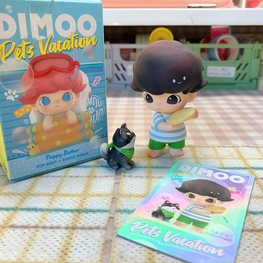 【PRELOVED and SALE 】POPMART Dimoo blind box toy Pets Vacation Frisbee Player