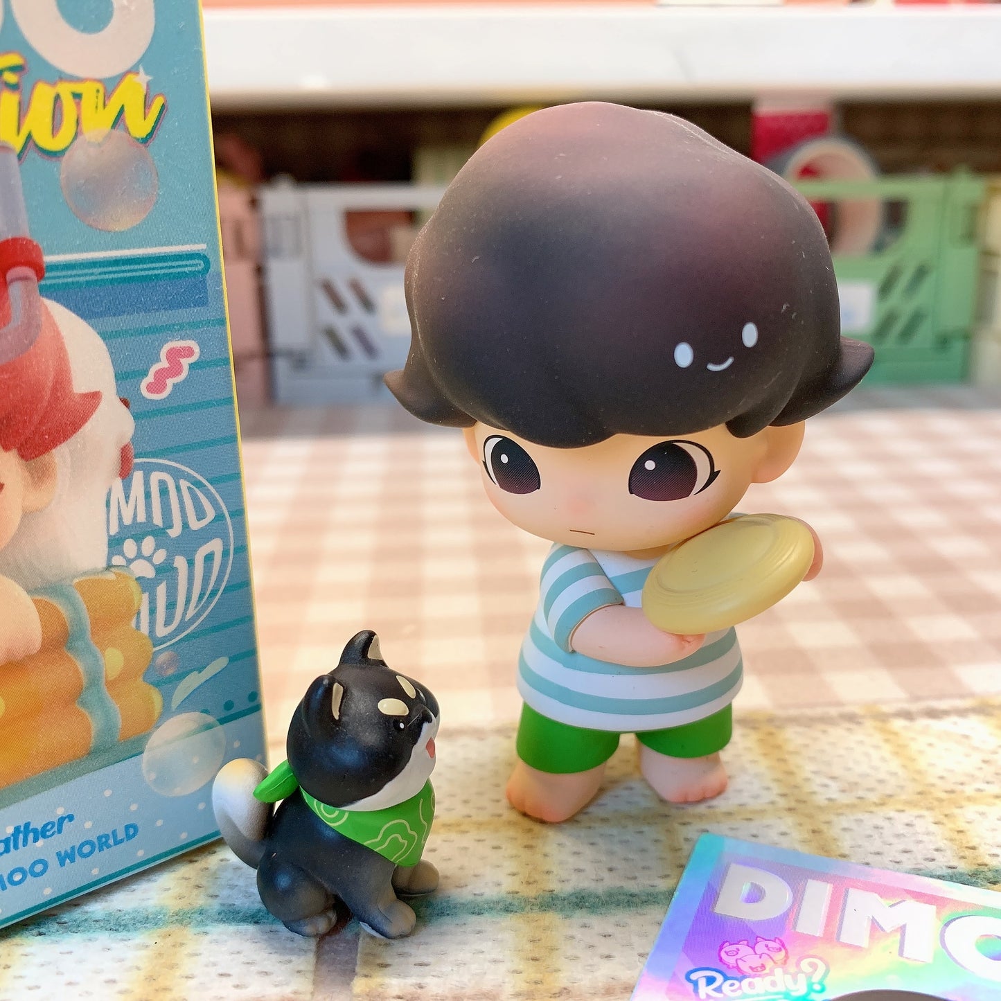 【PRELOVED and SALE 】POPMART Dimoo blind box toy Pets Vacation Frisbee Player