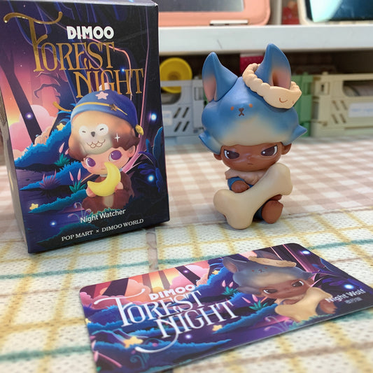 【PRELOVED and SALE 】POPMART Dimoo blind box toy Forest Night series Night Wolf