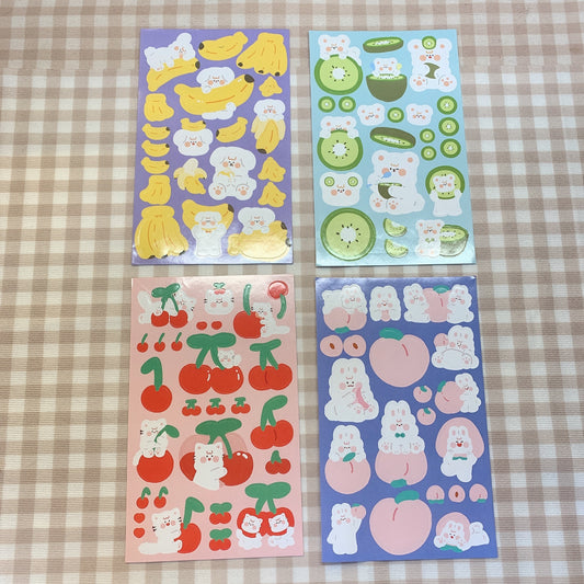 cute fruit sticker sheet pack