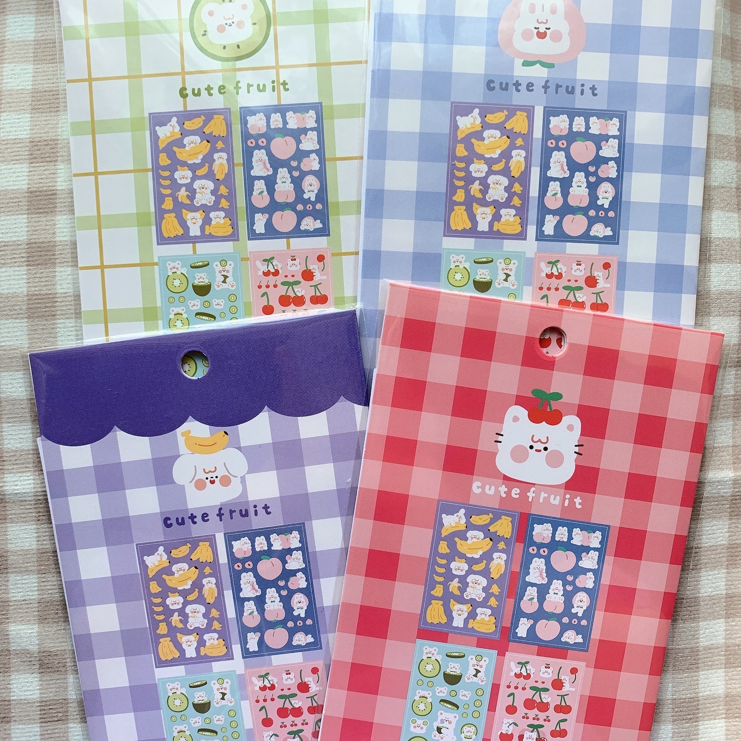 cute fruit sticker sheet pack