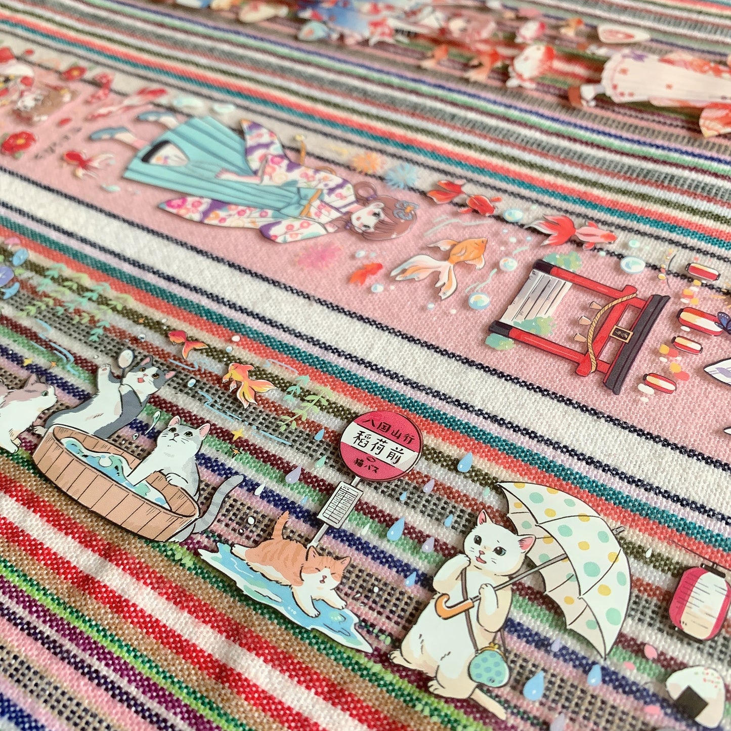 Japanese style kimono theme PET tape sample set