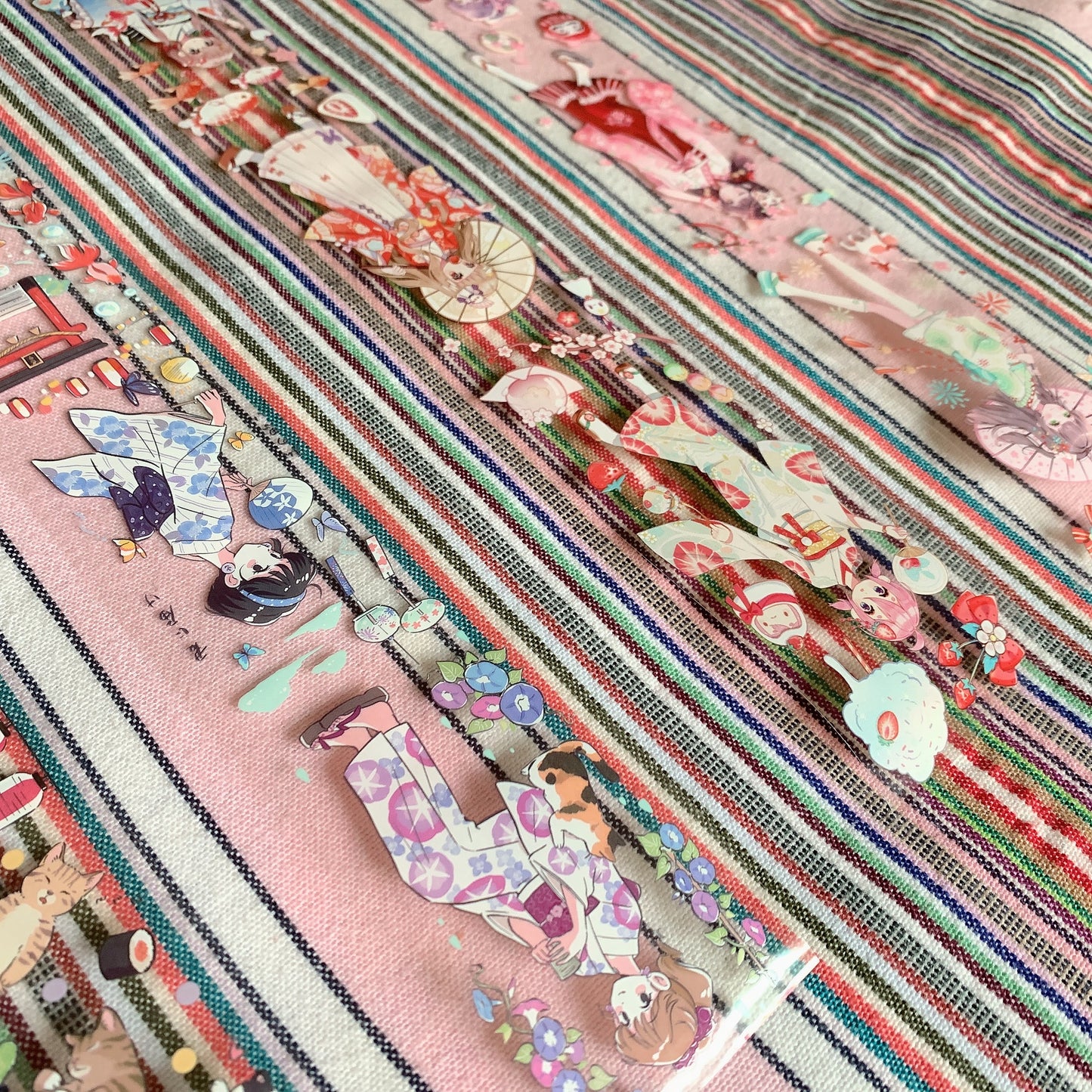 Japanese style kimono theme PET tape sample set
