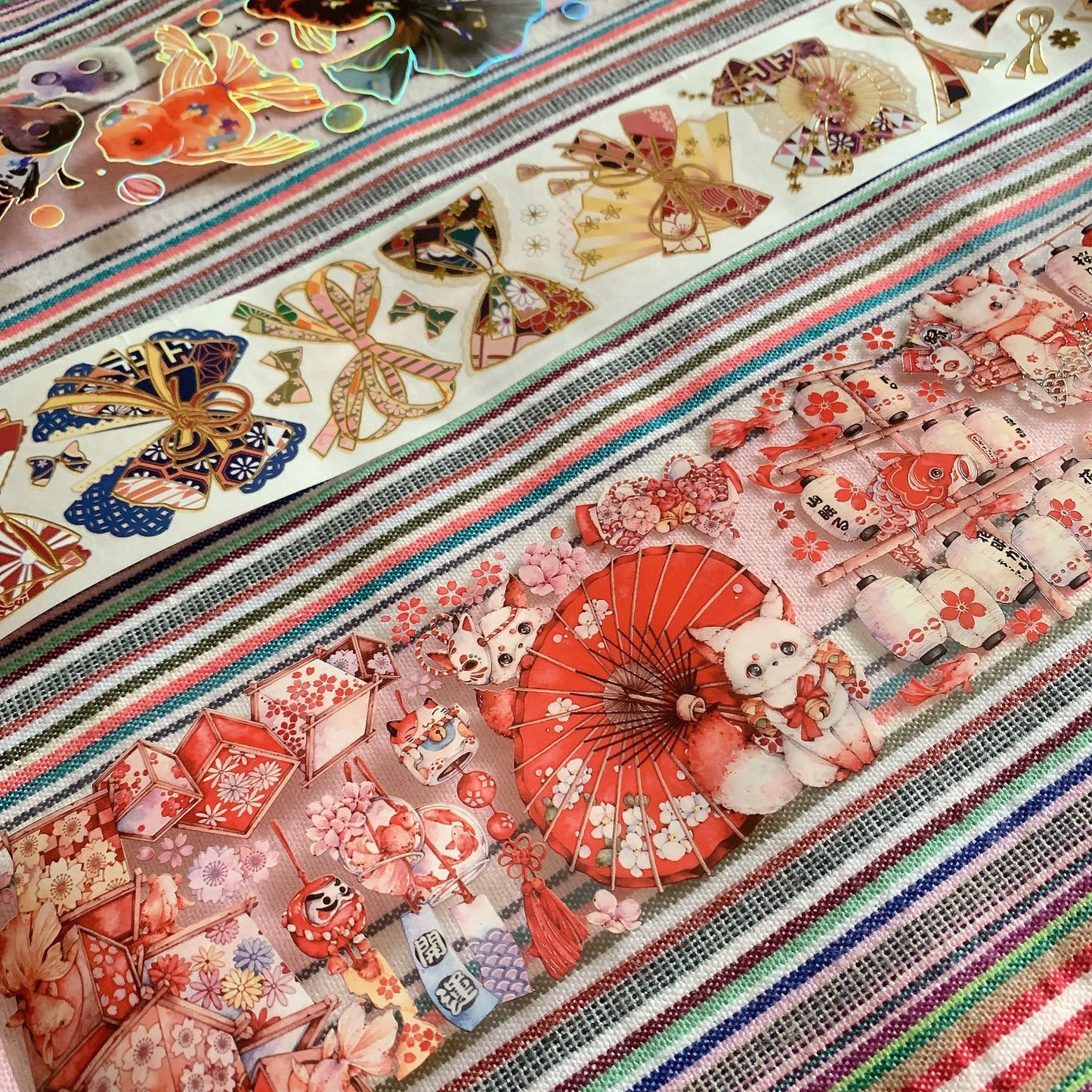 Japanese style kimono theme PET tape sample set