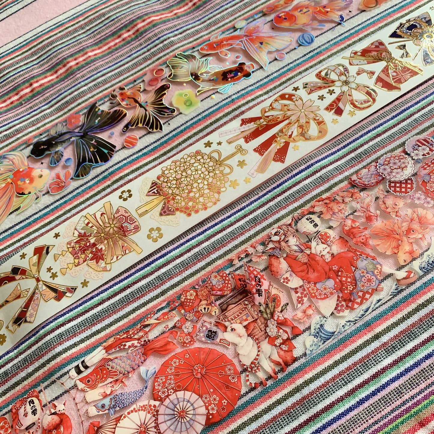 Japanese style kimono theme PET tape sample set