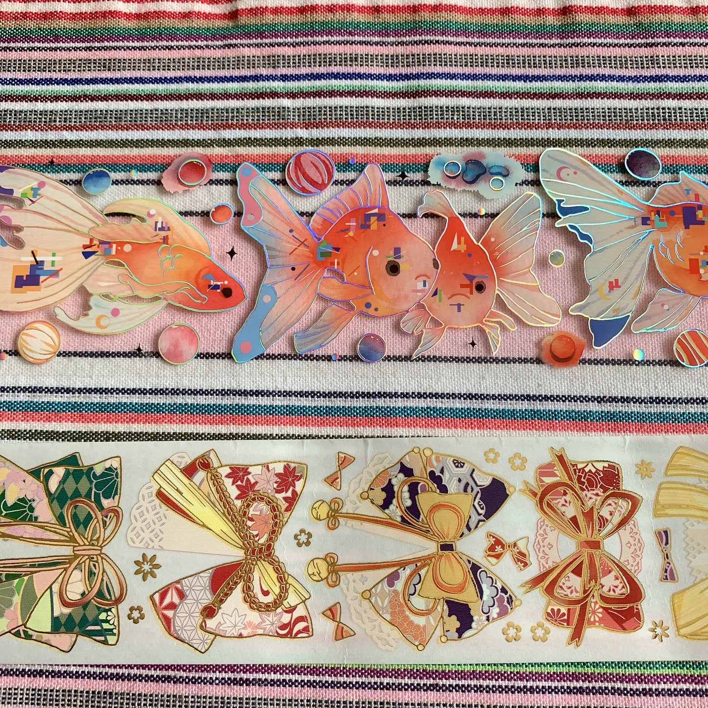 Japanese style kimono theme PET tape sample set