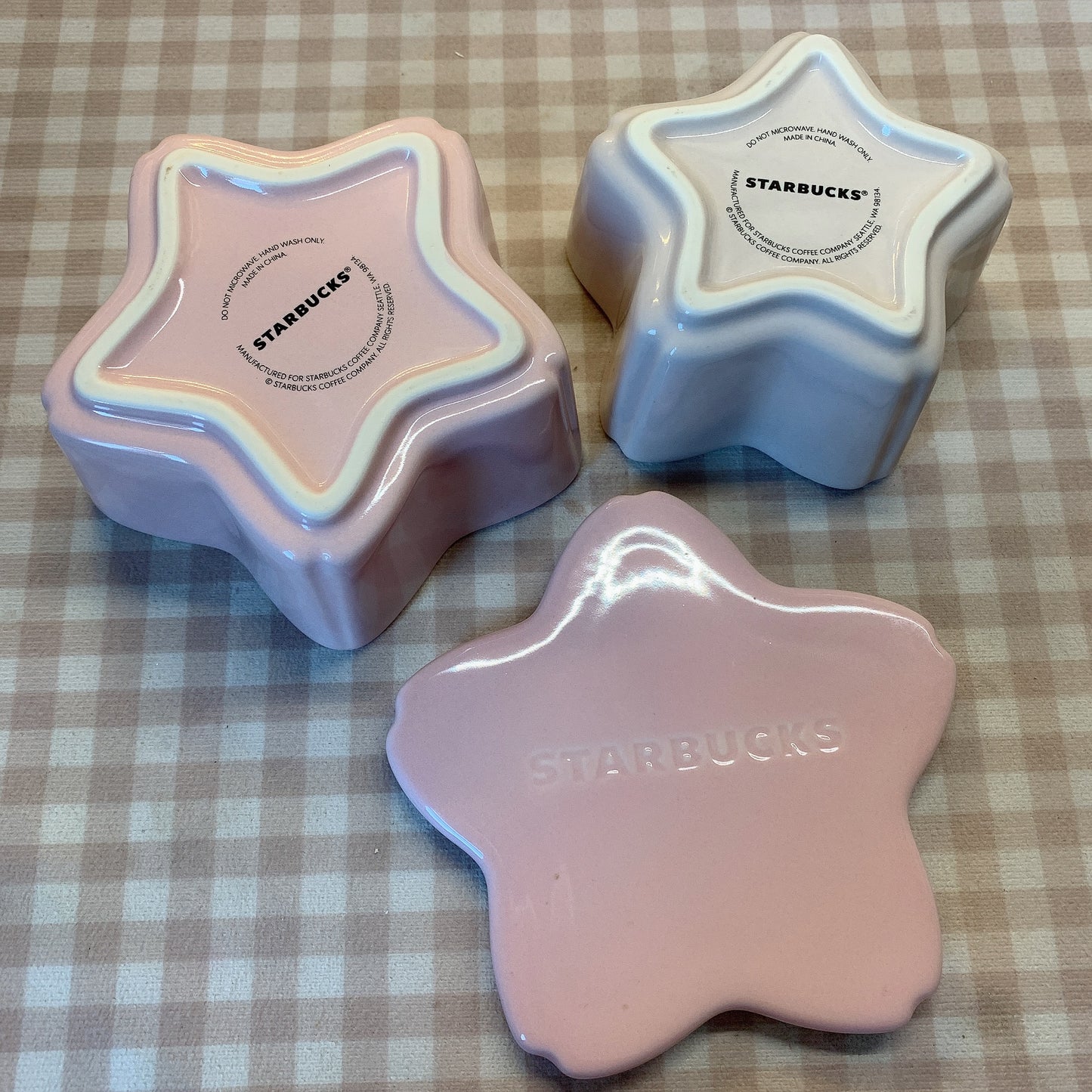 Japan Starbucks 2021 Sakura season ceramics double storage box