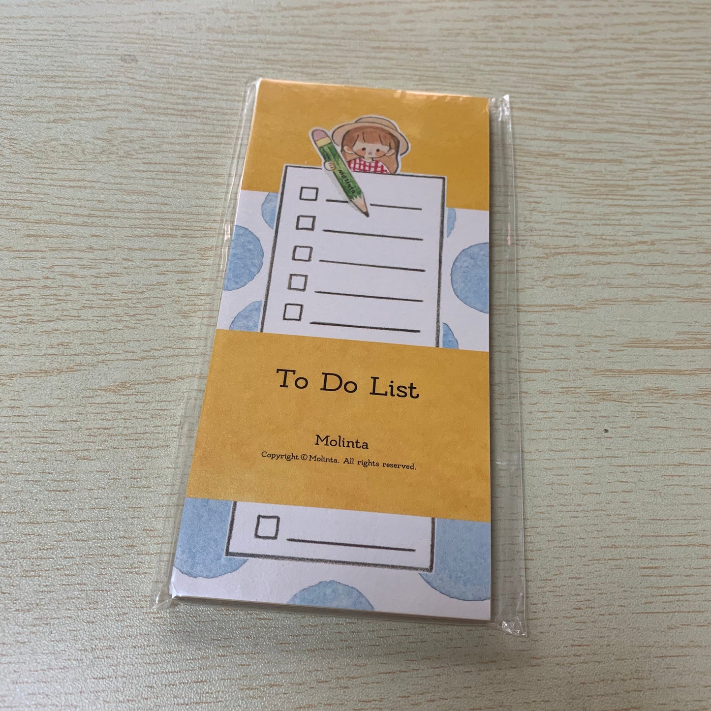 Molinta to do list pad yellow