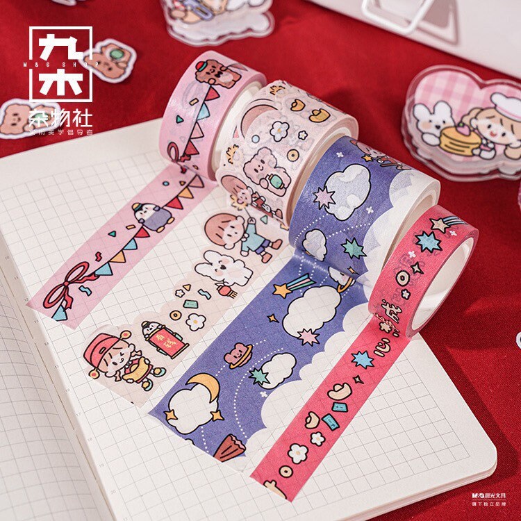 Molinta New Year Series stationery Washitapes & washitape holder