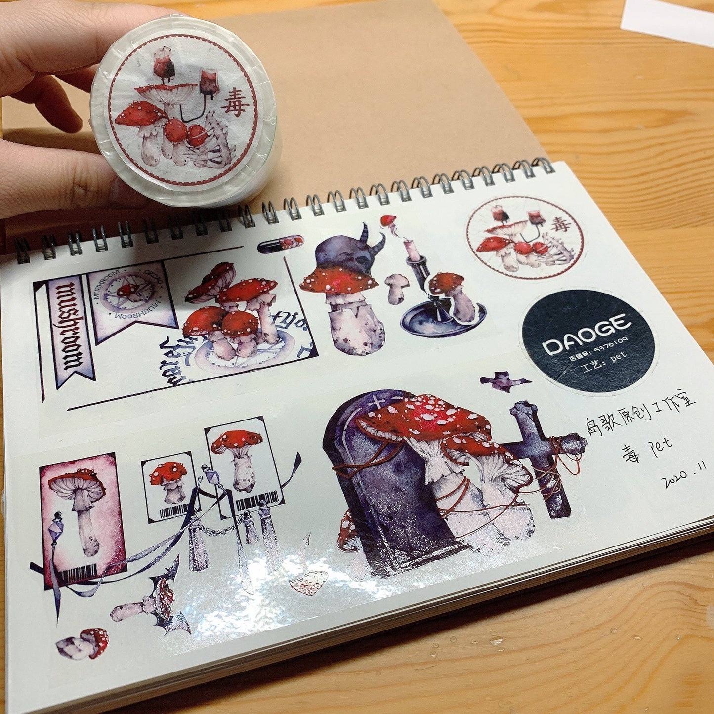 Mushroom (毒poison) washitape