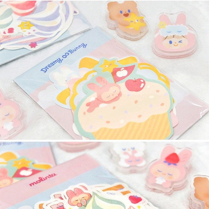 Molinta & Mspring dreamy bunny Series stationery Memo pack