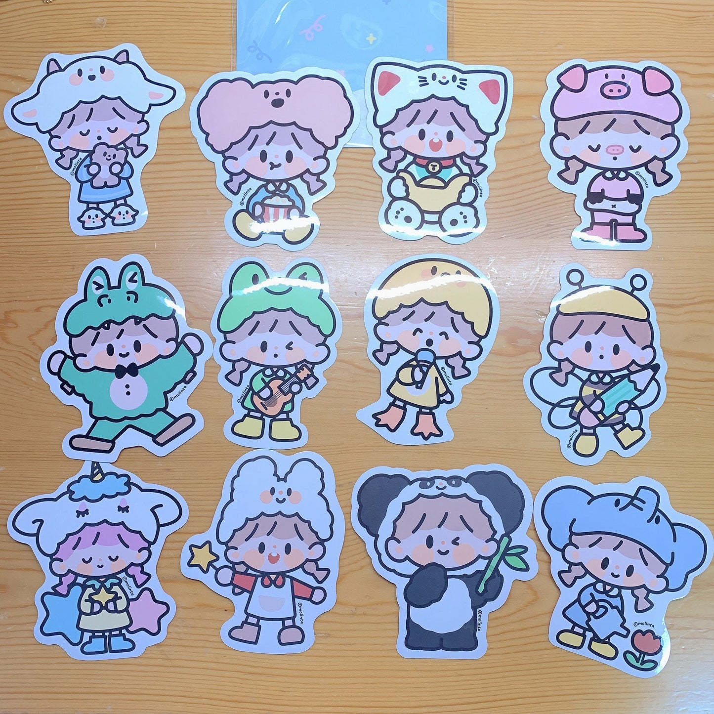 Molinta Waterproof (big size) animal zoo theme sticker pack