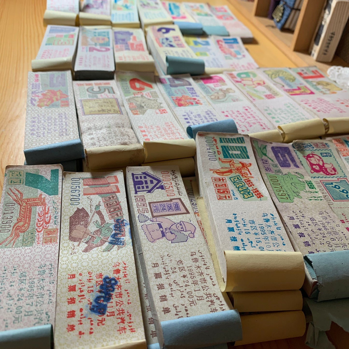 China rare real old ticket pads pack