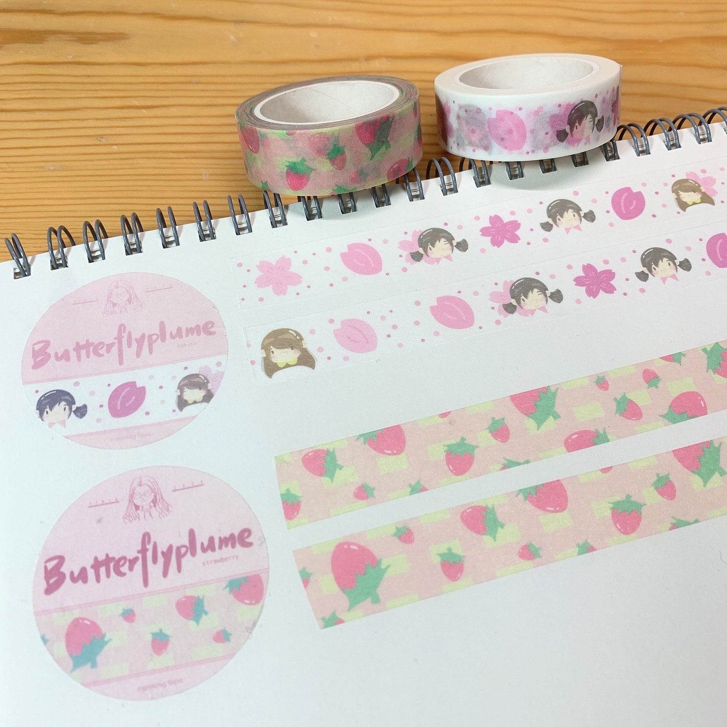 Butterflyplume washitape strawberry Sakura girl