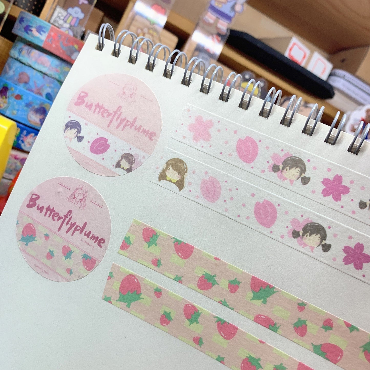Butterflyplume washitape strawberry Sakura girl