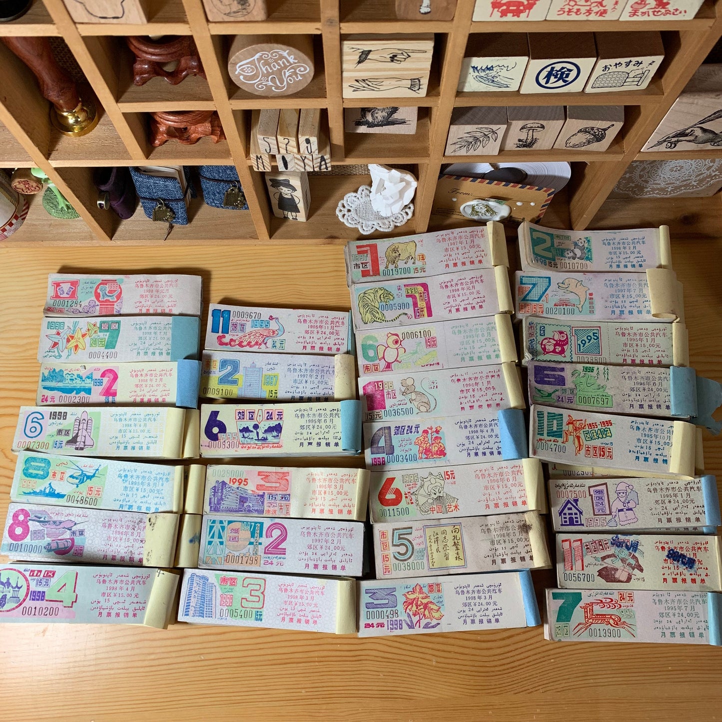China rare real old ticket pads pack