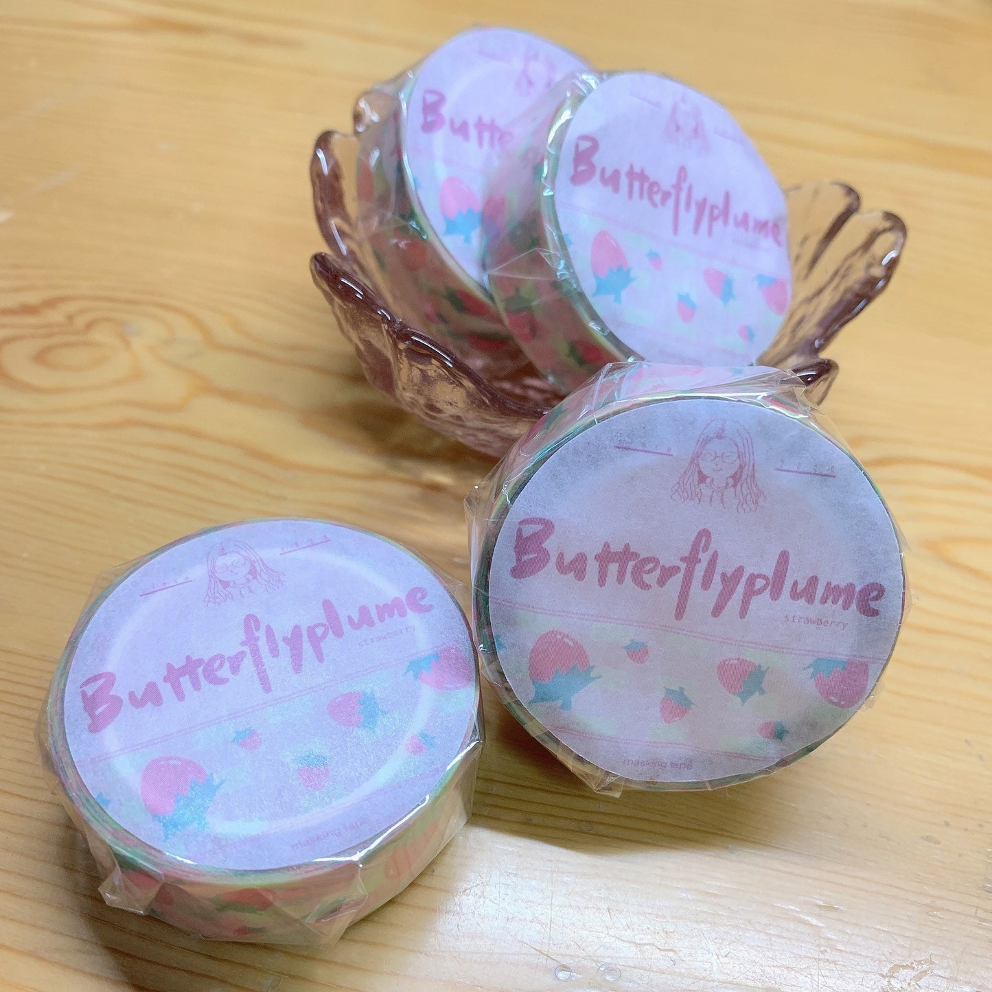 Butterflyplume washitape strawberry Sakura girl