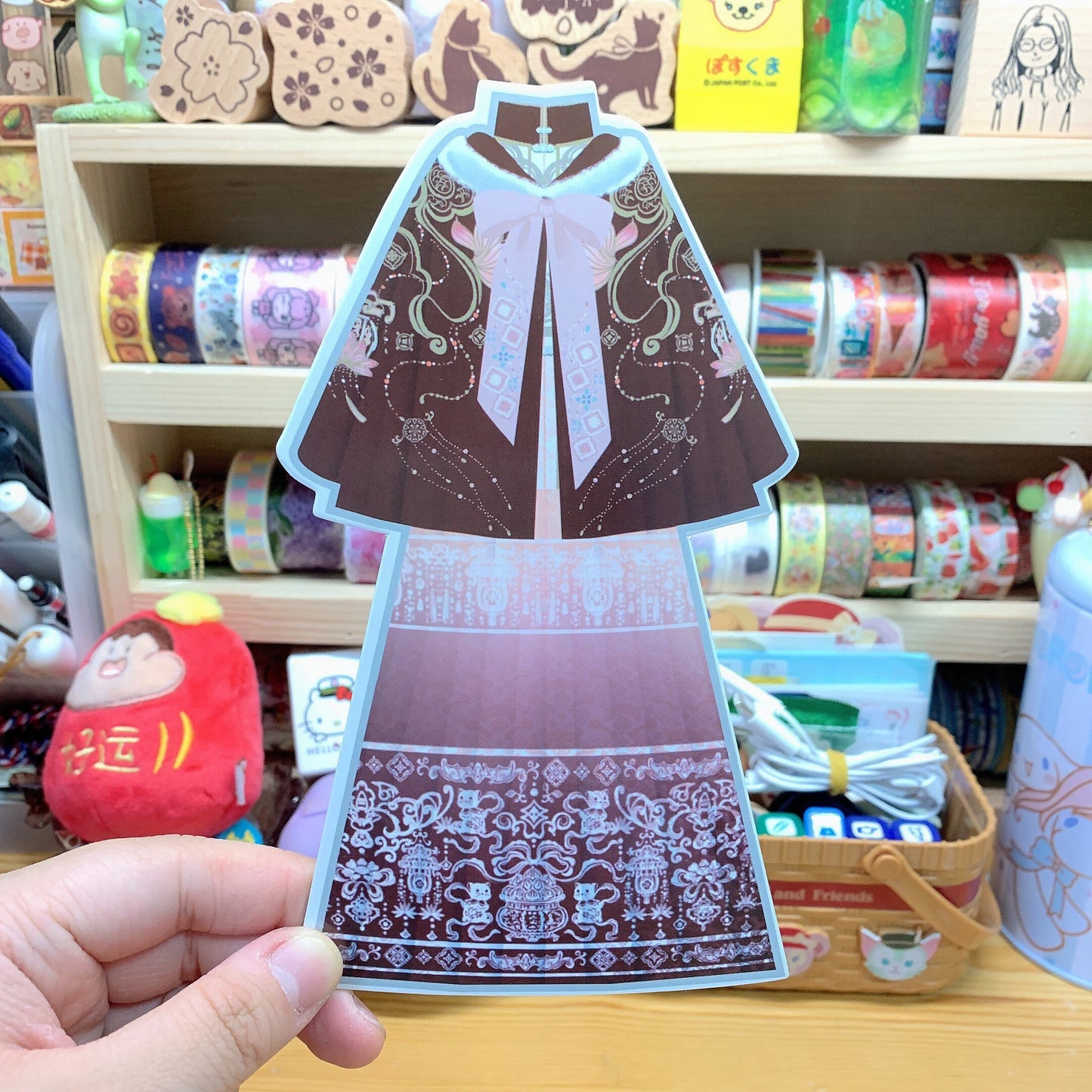 China Hanfu 汉服 shaped postcard
