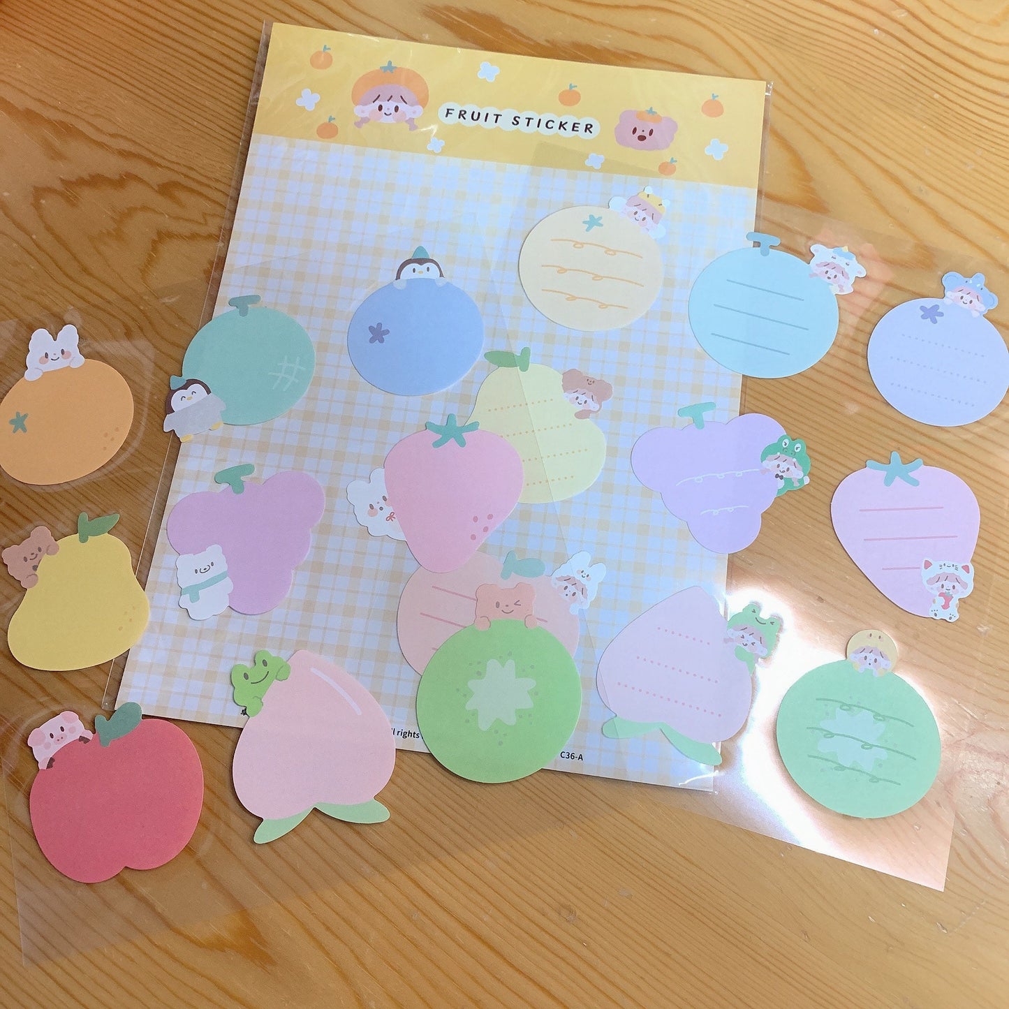 Molinta fruit animal memo sticker pack