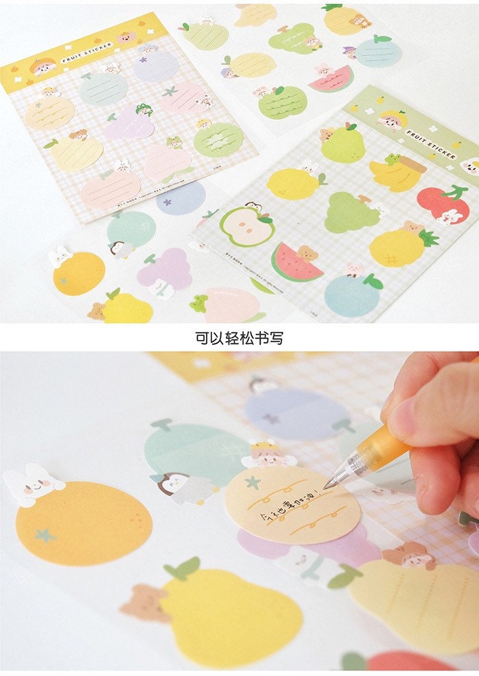Molinta fruit animal memo sticker pack