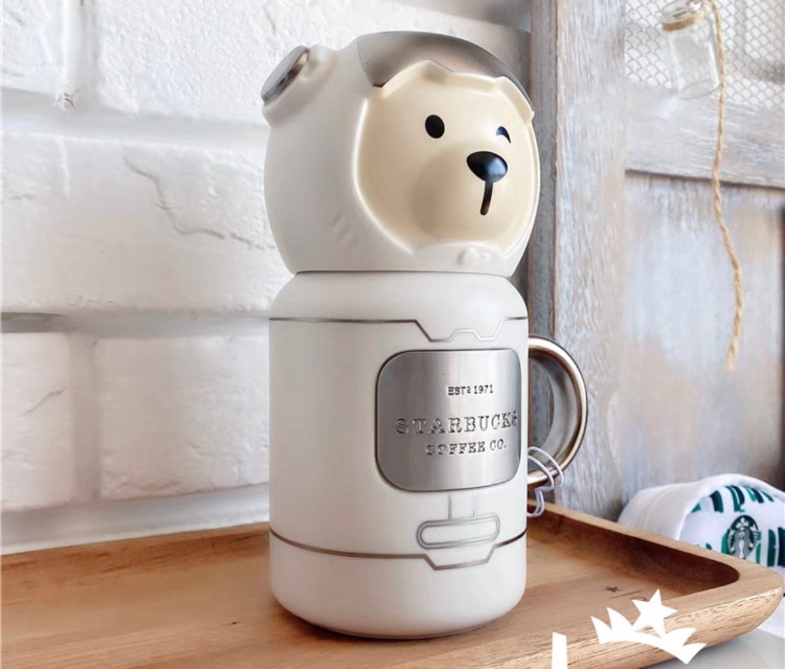 Starbucks China 355ml+199ml 2021 space bear mug set