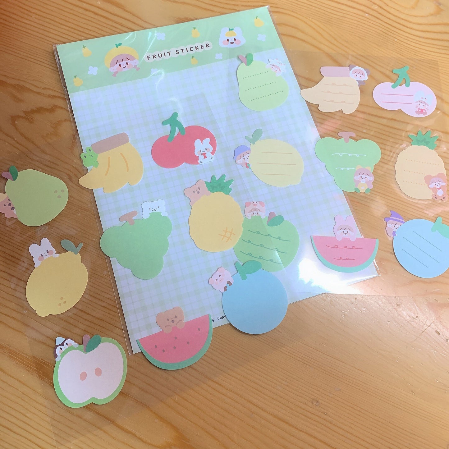 Molinta fruit animal memo sticker pack