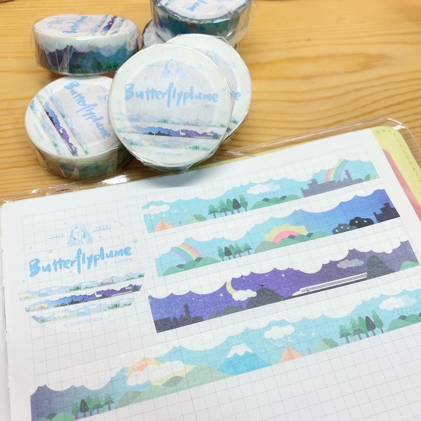 Butterflyplume washitape Camping