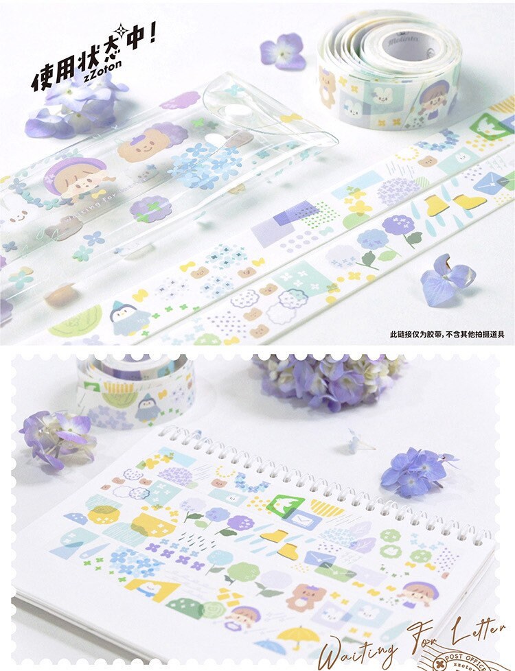 Molinta summer purple basic pattern washitape