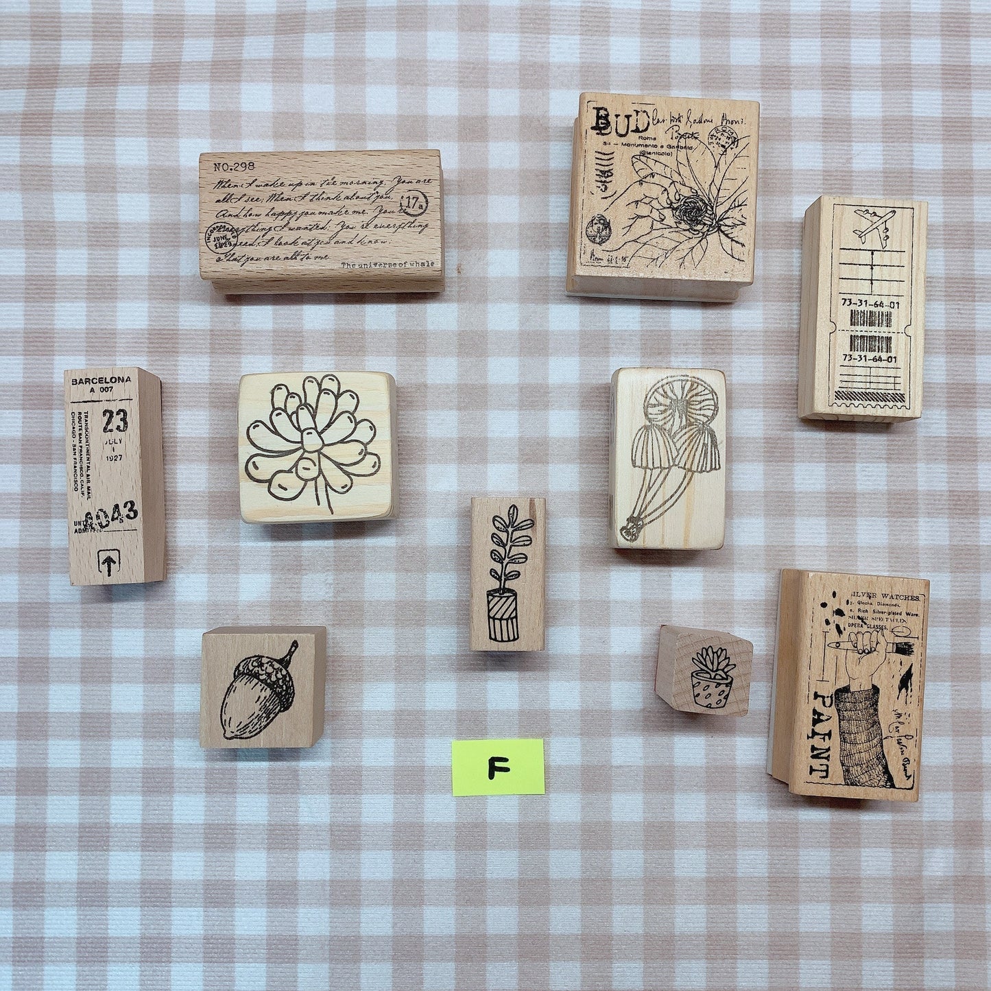 Pre-loved rubber stamp with some Moya rubber stamp set