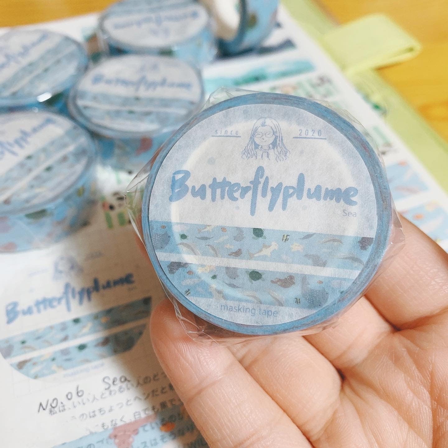Butterflyplume washitape Sea