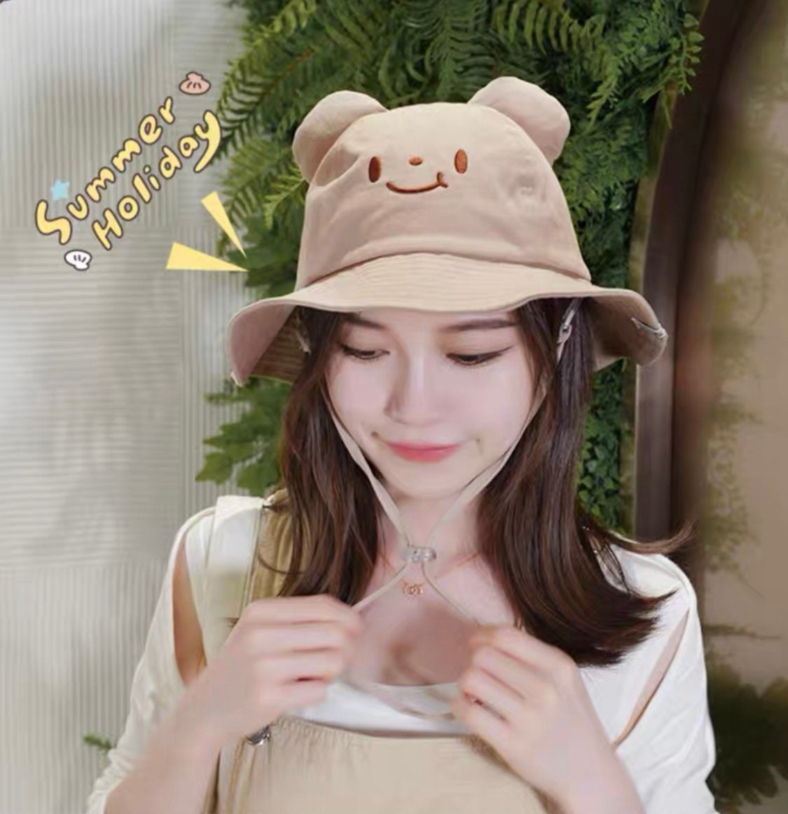Molinta summer holiday series bear bucket hat & baseball cap