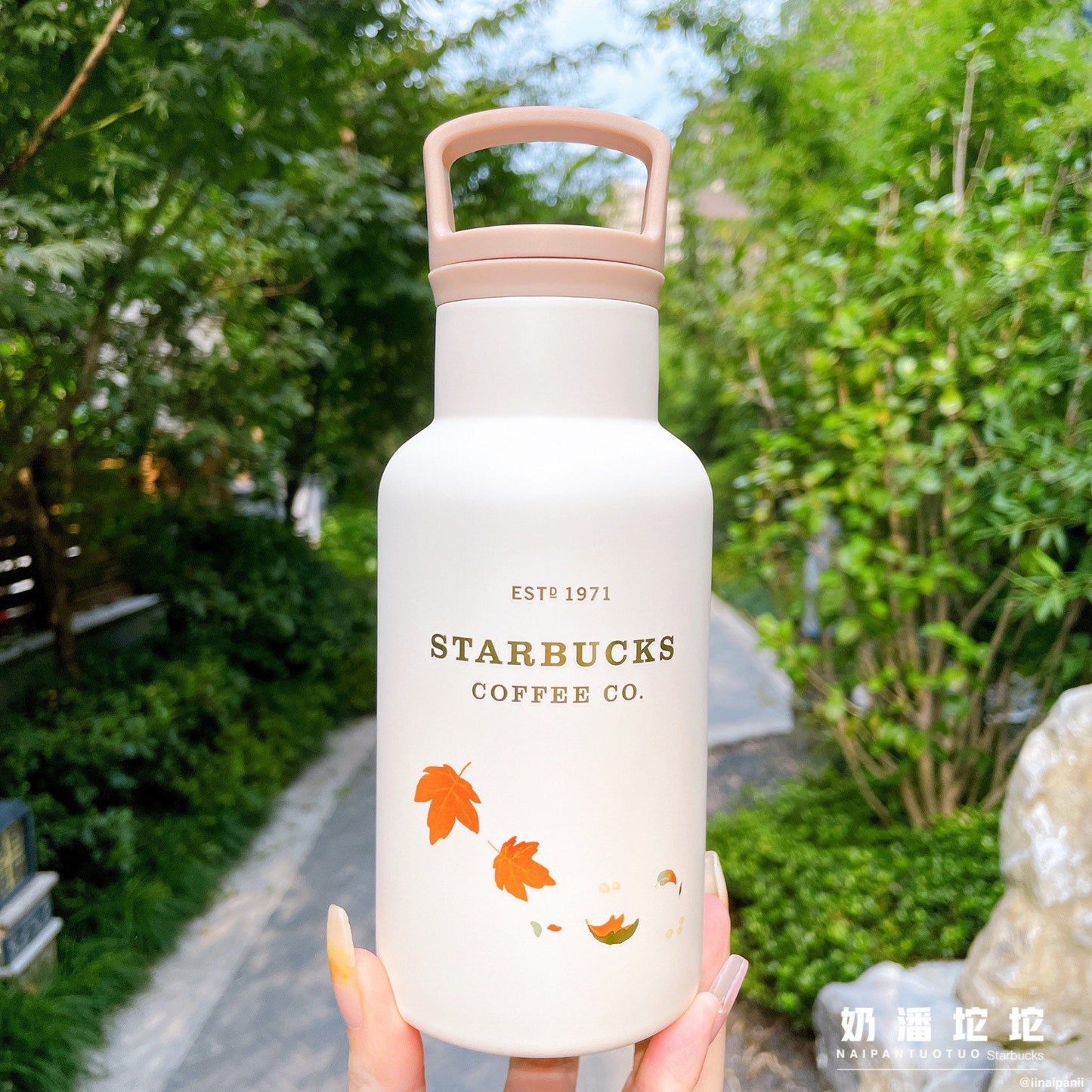Starbucks China 355ml 2021 autumn forest vacuum cup with fox bag set