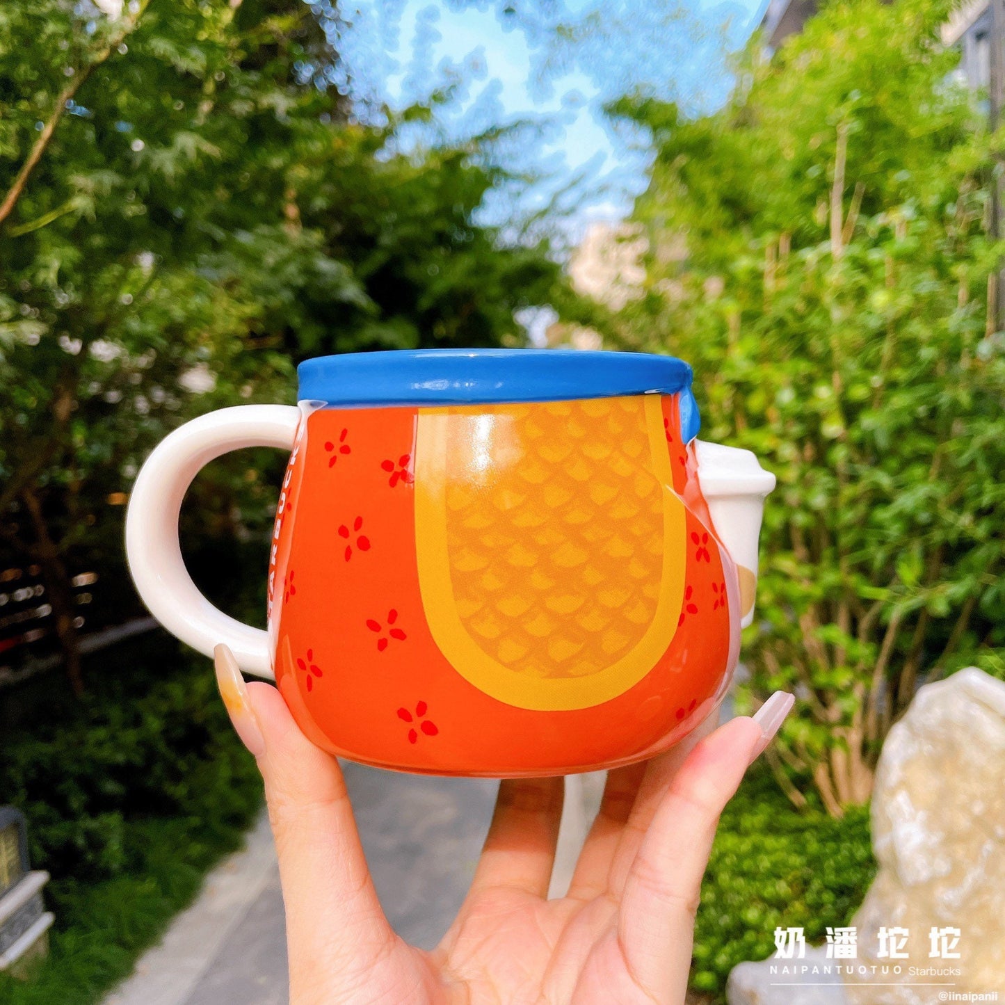 Starbucks China 355ml 2021 China traditional rabbit god ceramics mug