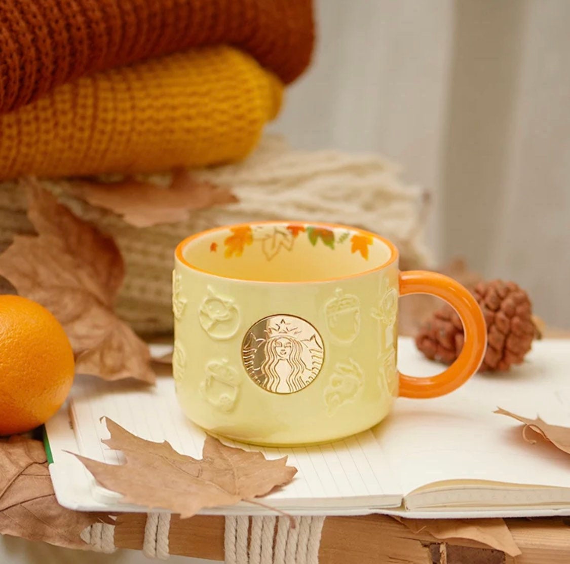 Starbucks China 355ml 2021 autumn forest relief ceramics mug