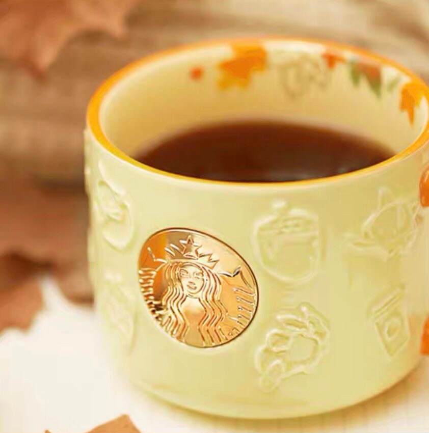 Starbucks China 355ml 2021 autumn forest relief ceramics mug
