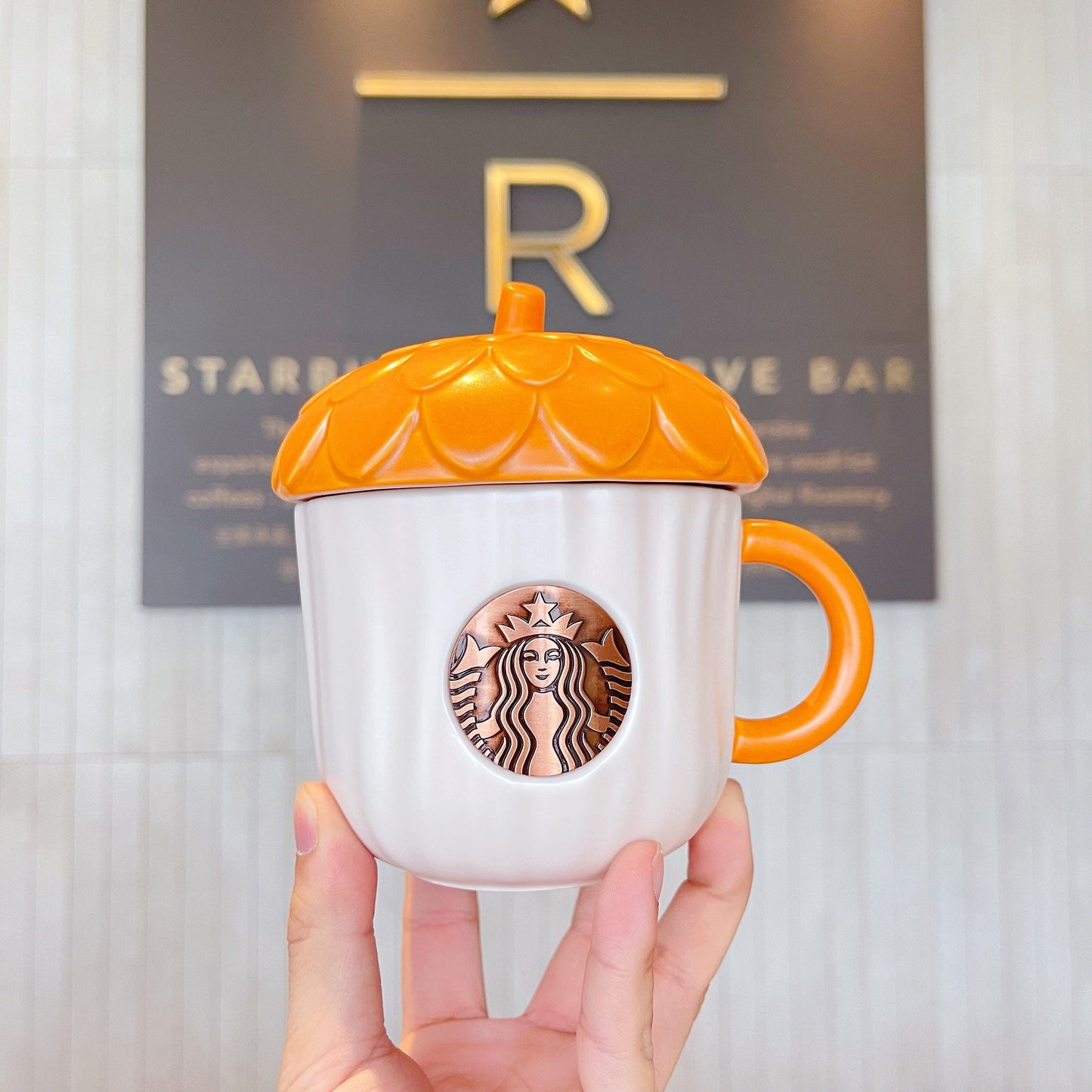 Starbucks China 360ml 2021 autumn forest acorn ceramics mug
