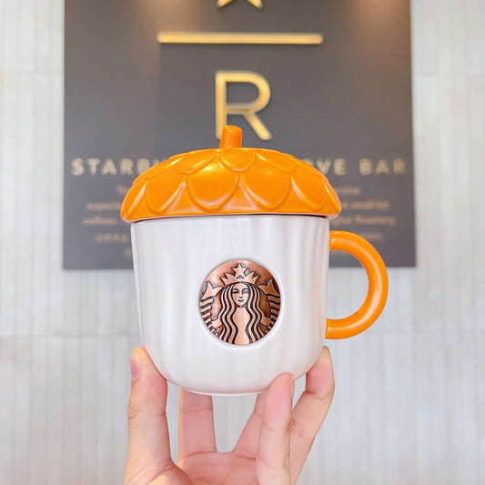 Starbucks China 360ml 2021 autumn forest acorn ceramics mug