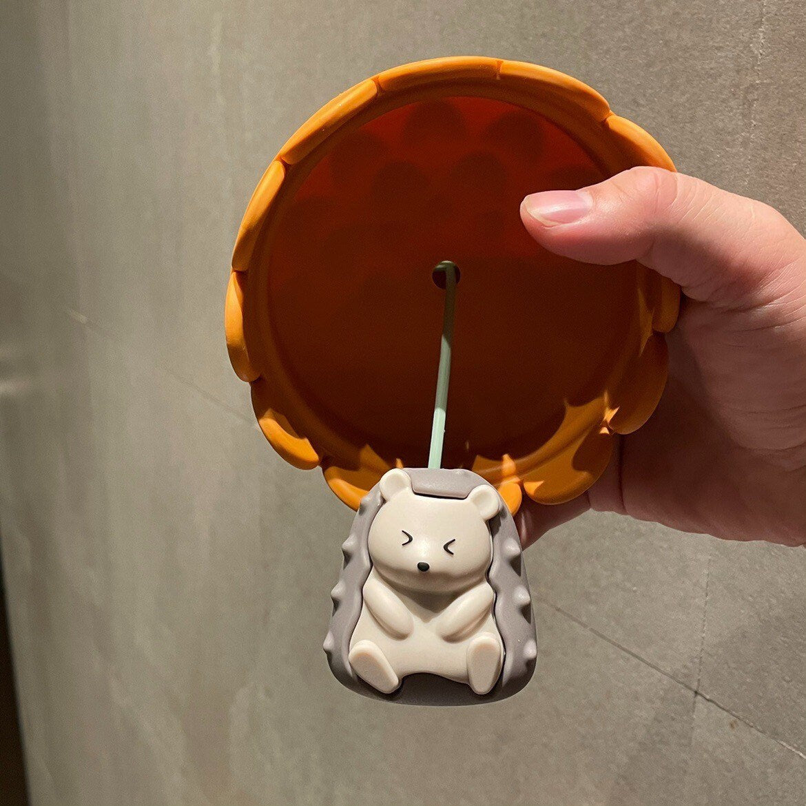 Starbucks China 414ml 2021 autumn forest acorn glass cup with hedgehog tea strainer