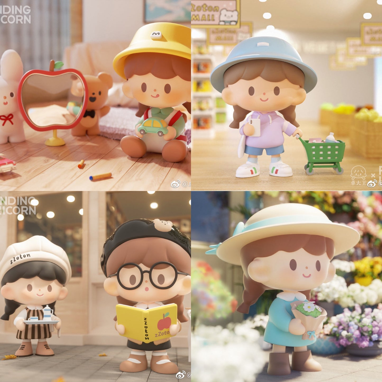 Molinta blind box toys 「shopping mail」series 4