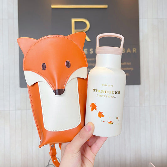 Starbucks China 355ml 2021 autumn forest vacuum cup with fox bag set