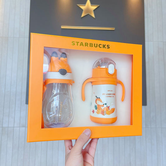 Starbucks × Thermos China 450+320ml 2021 autumn fox children cup set